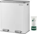Produktbild: SONGMICS Mülleimer Mülltrennsystem, mit 2 Fächern, 2 x 30 L, Küche
