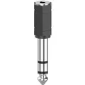 Produktbild: Hama Audio-Adapter 3,5 mm-Klinken-Kupplung/6,3 mm-Klinken-Stecker Stereo Schwarz