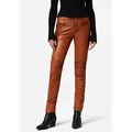 Produktbild: RICANO Lederhose Donna Lederhose mit Biker-Elementen als Low Waist braun L