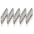 Produktbild: hellum Ersatz-Kerzen für Schwibbogen, 25 Stück 5V 3W Riffelkerze für Weihnachtsbaum Kerzen Lichterketten innen mit 50 Brennstellen, Birnen für Lichterbogen E10/ 5V/ 3W/ 22 Lumen 910117