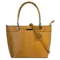 Produktbild: Henkeltasche CLUTY, Damen, Gr. B/H/T: 30cm x 22cm x 10cm onesize, gelb, Leder, Reptilienprägung, Taschen, echt Leder, Made in Italy