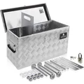 Produktbild: Deichselbox mit Halterung 50x17x20 Staubox anhänger Riffelblech Gurtkiste