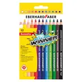 Produktbild: Eberhard Faber 518412 - Buntstifte Set TRI Winner, 12 bruchsichere Farbstifte, Dreikant Form