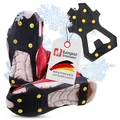 Produktbild: Anti Rutsch Schuhspikes Eco - Langlauf Schuhbedarf Ice Grips Schuhkrallen - rutschfeste Eisspikes für Schuhe und Stiefel - Antirutsch Spikes Glatteis - Spikes zum Überziehen - Grödel (M (38-40))
