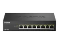 Produktbild: D-Link DMS 108P - Switch - unmanaged - 8 x 10/100/1000/2.5G - Desktop - PoE+ (230 W)