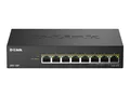 Produktbild: D-Link DMS 108P - Switch - unmanaged - 8 x 10/100/1000/2.5G - Desktop - PoE+ (230 W)