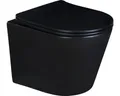 Produktbild: Wand-WC Set Nakia Tiefspüler ohne Spülrand kurz schwarz matt mit WC-Sitz 1271830