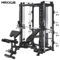 Produktbild: MAXXUS Multipresse 10.1 - mit Hantelbank, Klimmzug, Butterfly, Rudern, Bankdrücken, Dips-Station und Aufhängung für Boxsack, gelagerte Langhantel, bis 300kg - Kraftstation, Smith Maschine, Power Rack