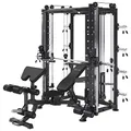 Produktbild: MAXXUS Multipresse 10.1 - mit Hantelbank, Rudern, Klimmzug, Dip-Station, Kabelzug, Latzug, Beinstrecker, Bandrücken, bis 300 kg - Kraftstation, Power Rack, Smith Machine, Multistation, Power Cage