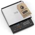 Produktbild: LEBENLANG Kaffeewaage & Espresso Waage - 0,1g Präzise mit Timer I Barista Coffee Scale I Kaffeewaage mit Timer Espressowaage Digital I Kaffeewage Feinwaage Kaffee Waage Küchenwaage Scales Briefwaage