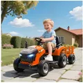 Produktbild: AIYAPLAY Elektro-Kindertraktor Aufsitz-Traktor mit Fernbedienung, Belastbarkeit 30 kg, (1-tlg), Soft-Start-Funktion, für Kinder im Alter von 3-8 Jahren, Orange orange