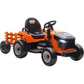 Produktbild: AIYAPLAY Elektrischer Kinder Traktor mit Anhänger, Aufsitztraktor mit Fernbedienung, 2 Motor, 3-Gang Kinder Elektroauto mit Musik, Hupe, Startger... - Orange