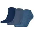Produktbild: PUMA Unisex Sneakersocken, 3er Pack - Sneaker Plain 3P, Logo, einfarbig Denim Blau 39-42