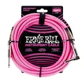 Produktbild: Ernie Ball Instrumentenkabel geflochten, gerade/gewinkelt, 3 m, Neon-Pink