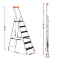 Produktbild: Leiter 6 Stufen Mehrzweckleiter Haushaltsleiter Klappleiter Stehleiter GLT06BK