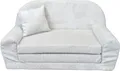 Produktbild: Mini-Kindersofa - Ausklappbares Kindersofa aus Cord in Beige klappbar abnehmbarer waschbarer Bezug Kuschelcouch für Kinder