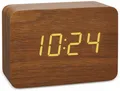 Produktbild: TFA Digitaler Funkwecker Clocco, braun, orangene LED 60.2549.08