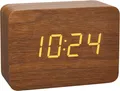 Produktbild: TFA Dostmann Funk Wecker Design Holz Optik Innentemperatur braun