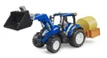 Produktbild: BRUDER - NEW HOLLAND T5.120 mit Frontlader und Kippmulde mit Gabeln - 1/16 - ...