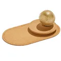 Produktbild: ShaktiMat [Das Original seit 2007] Spiky Ball - Igelball für intensive Akupressur und Massage - Faire Produktion - Rollmatte und Ständer aus Naturkork - Regen die Durchblutung an & lösen Verspannungen