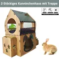 Produktbild: Tierhaus XL Kaninchenhaus Hasenhaus Nagerhaus Kaninchenhütte Hasenhütte NEU