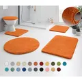 Produktbild: Kleine Wolke Badematte RELAX, Höhe 30 mm, rutschhemmend beschichtet, fußbodenheizungsgeeignet, Polyacryl, rechteckig, Badteppich, Uni Farben, rechteckig, rund & als Set erhältlich orange rechteckig | 60 cm x 100 cm x 30 mm