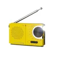 Produktbild: Caliber FM/AM Radio Batteriebetrieben mit Taschenlampe - Notfall Kit - Tragbares Radio - Kopfhöreranschluss – Für Haushalt Outdoor Camping Wandern - Gelb