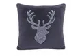 Produktbild: heimtexland Dekokissen Flanell Kuschelkissen Hirsch Landhaus Kissen Fell, verdeckter Reißverschluss, weich und flauschig