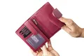 Produktbild: LEAS Damenbörse und Herrenbörse mit Außenriegel im Hochformat Echt-Leder, rot Special-Edition, Rot, 12,5x9cm