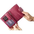Produktbild: LEAS Damenbörse und Herrenbörse mit Außenriegel im Hochformat Echt-Leder, rot Special-Edition, Rot, 12,5x9cm