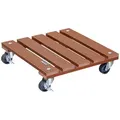 Produktbild: WAGNER Pflanzenroller WPC 29 x 29 x 7,5 cm, für außen & innen, terracotta, wetterfest, 2 Feststeller, Tragkraft 80 kg - 20053001