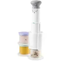 Produktbild: Cuisinart FreezeWand Eismaschine – 5in1 Eiscreme, Sorbet, Milchshake, Slushie – 3 Becher – Vegan, laktosefrei, proteinreich – 5 Min. Zubereitung – Kompakt & tragbar, Weiß/Grau