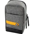 Produktbild: Hama Kameratasche Terra aus Recycling-Polyester (kleine Fototasche für Kompaktkamera 7,5x4,5x13 cm, Trageriemen zum Umhängen und Gürtelschlaufe zum Tagen als Gürteltasche) grau, 1er Pack