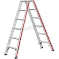 Produktbild: Hymer Stufenstehleiter mit Alu-Druckguss Gelenk 2x6 Stufen