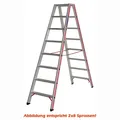 Produktbild: Doppelleiter Hymer Industrie Stufenstehleiter 2x6 Stufen zwei hochfeste Gurtbänder als Spreizsicherung 802412