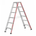 Produktbild: Hymer Stufenstehleiter, 2x6 Stufen, Länge 1,53 m, Arbeitshöhe ca. 2,42 m.