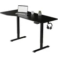 Produktbild: Juskys Schreibtisch, Schwarz, Holz, 160x117x60 cm, Arbeitszimmer, Schreibtische, Bürotische
