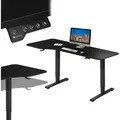 Produktbild: Höhenverstellbarer Schreibtisch 160x75cm - Elektrisch Stufenlos Verstellbar Bürotisch Sitz- & Stehtisch Speicherplatz Memory-funktion - Schwarz - Juskys