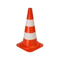 Produktbild: Leitkegel Höhe 500 mm tagesleuchtend, 2 Streifen 1,2kg orange weiß