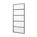 Produktbild: inova Türblatt Glastür DIN links DIN rechts 834x1972x8mm Studio-Bohrung Blockstreifen schwarz Echtglas Drehtür