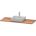 Produktbild: Duravit XSquare Massivholzkonsole XS061GM7777 140x55cm, mit 1 Ausschnitt, mittig, Amerikanisch Nussbaum