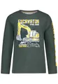 Produktbild: SALT AND PEPPER BY KIDS PARK Jungen Langarmshirt mit leuchtendem Bagger Print T-Shirt, Cypress Green, 116 cm-122 cm