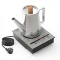 Produktbild: Mini Induktionskochplatte, 900W Mini induktionskochfeld 1 Platte, Induktionskochplatte, Elektrisch Kochplatte Induktion mit 5 Leistungsstufen, 100W-900Watt for Campinganhänger, Camping（T35）