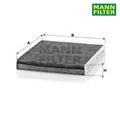Produktbild: Filter, Innenraumluft MANN-FILTER CUK2545 für Skoda Fabia II