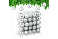 Produktbild: relaxdays Weihnachtsbaumkugel Weihnachtskugeln im 50er Set (50 St), silber