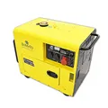 Produktbild: BAMATO Diesel Stromerzeuger BGE-5000D | 5,0 kW Max. Leistung | 400V & 230V Anschluss | AVR-Technologie für sensible Geräte | Elektrostart inkl. Batterie | Mobiles Notstromaggregat mit 14,5L Tank