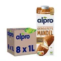 Produktbild: Alpro Mandeldrink Original – Geröstet – Quelle von Calcium und Vitaminen – Fett- und zuckerarm, ohne Laktose, vegan und milchfrei – 8 x 1 L – Haltbar