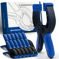 Produktbild: Falkenwald® Klemmzwingen 12er Set für Leimen, Pool, Fotografie mit großer Spannweite - Klemmzwinge mit hoher Spannkraft - Leimzwingen - Federklemmen - Klammern Klemme