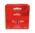 Produktbild: Lavazza, Qualità Rossa, 80 Aluminiumkapseln, kompatibel mit Nespresso* Original Maschinen, mit Noten von Schokolade und getrockneten Früchten, Arabica und Robusta, Intensität 10/13, mittlere Röstung