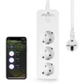 Produktbild: 1-4x Smarte 3-fach Steckdosenleiste mit Smart Life- oder Tuya-App 1,8m Kabel